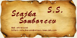 Stajka Somborčev vizit kartica